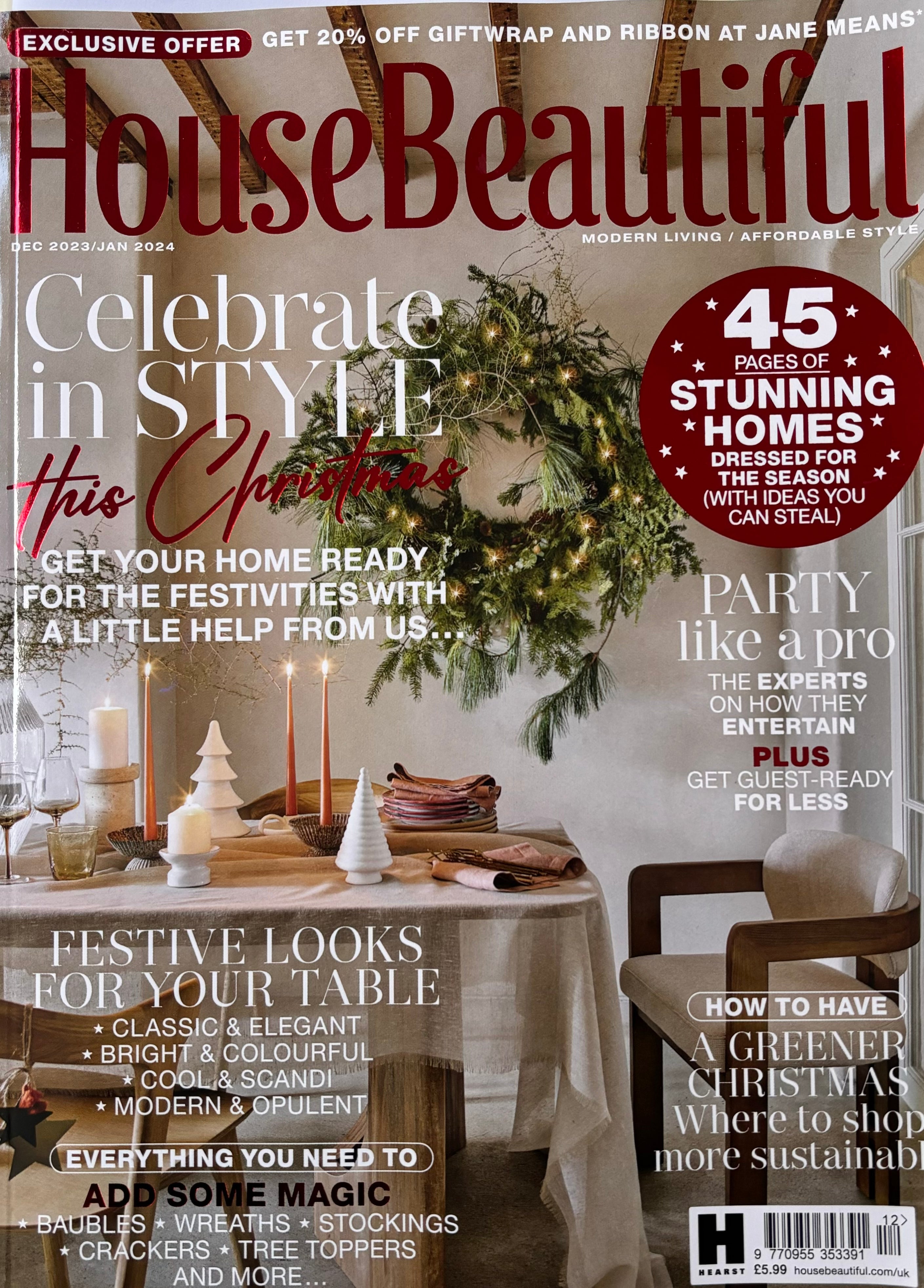 House Beautiful, UK, December 2022-January 2023